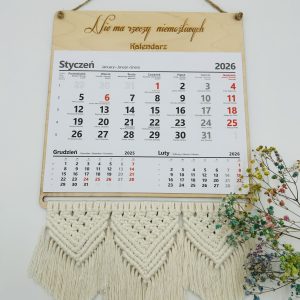 Kalendarz 2026 z makramą