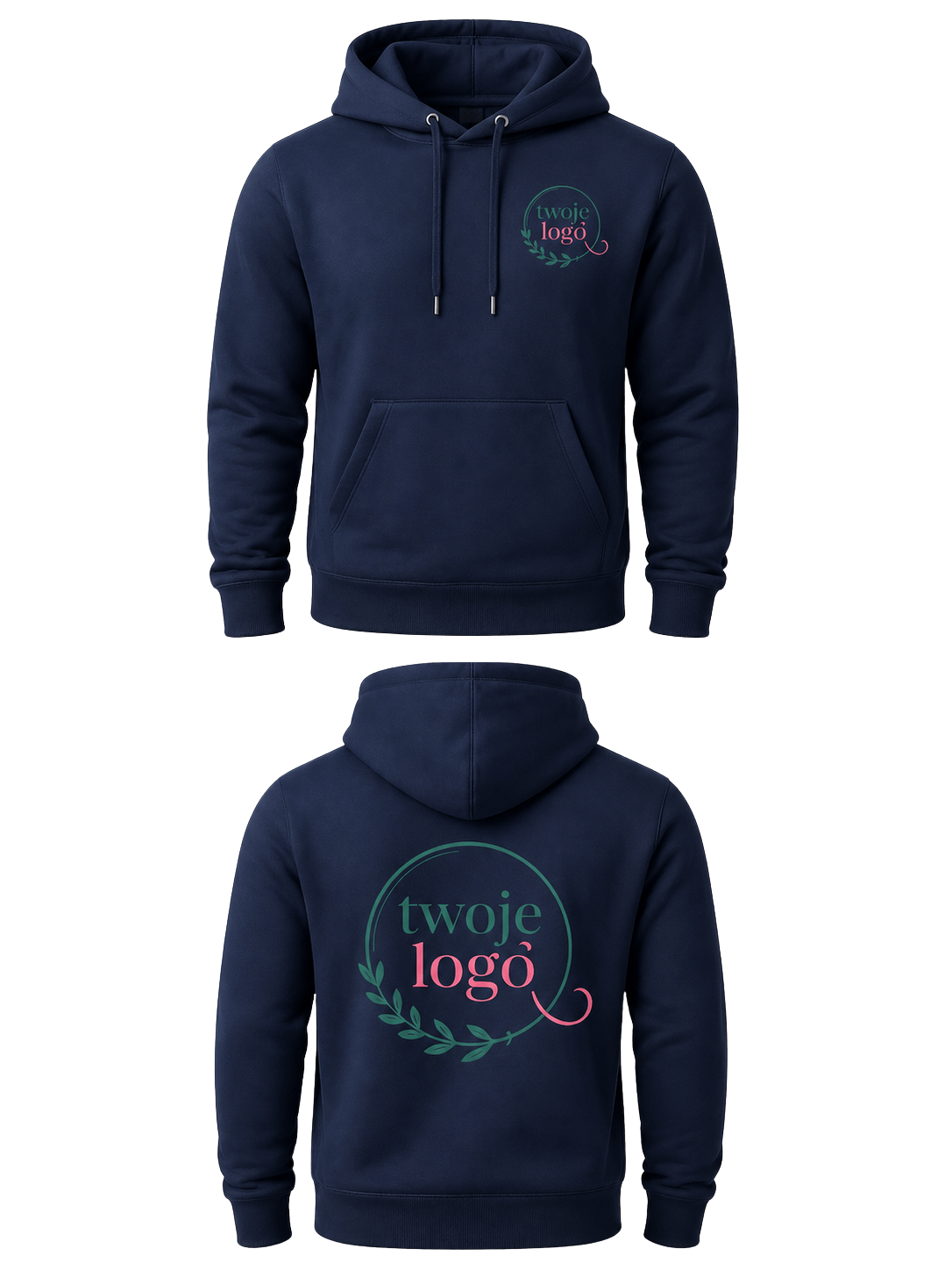 Bluza męska z haftem przód + tył – „Twoim logiem”
