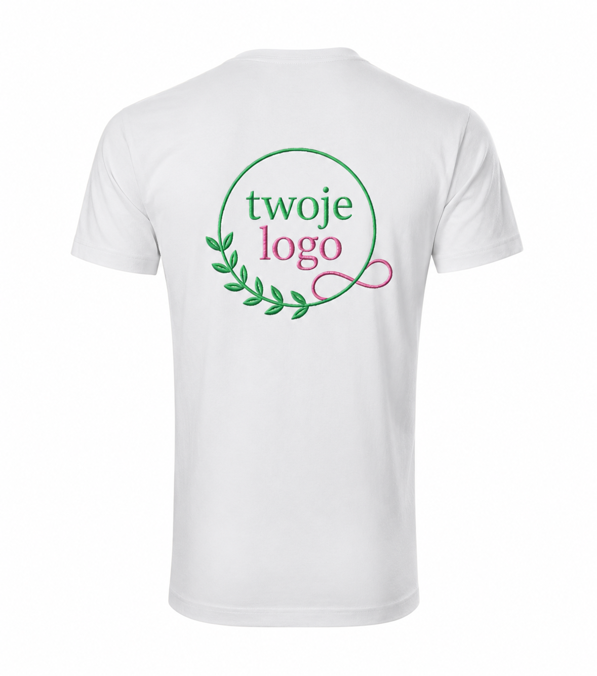 Koszulka męska z haftem przód + tył – „Twoim logiem”, „Twoim haftem” - obrazek 4